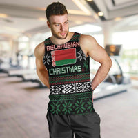 Belarus Christmas Men Tank Top Flag With Belarusian Patterns - Wonder Print Shop