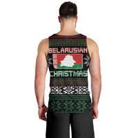 Belarus Christmas Men Tank Top Flag With Belarusian Patterns - Wonder Print Shop