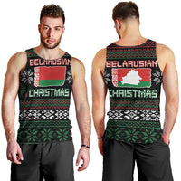 Belarus Christmas Men Tank Top Flag With Belarusian Patterns - Wonder Print Shop
