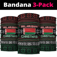 Belarus Christmas Neck Gaiter Flag With Belarusian Patterns - Wonder Print Shop