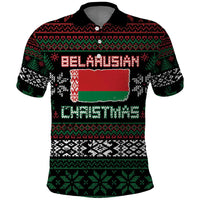 Belarus Christmas Polo Shirt Flag With Belarusian Patterns - Wonder Print Shop