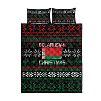 Belarus Christmas Quilt Bed Set Flag With Belarusian Patterns - Wonder Print Shop