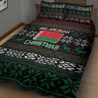 Belarus Christmas Quilt Bed Set Flag With Belarusian Patterns - Wonder Print Shop