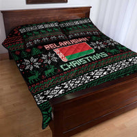 Belarus Christmas Quilt Bed Set Flag With Belarusian Patterns - Wonder Print Shop