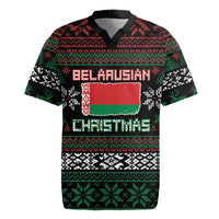 Belarus Christmas Rugby Jersey Flag With Belarusian Patterns - Wonder Print Shop