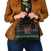 Belarus Christmas Shoulder Handbag Flag With Belarusian Patterns - Wonder Print Shop