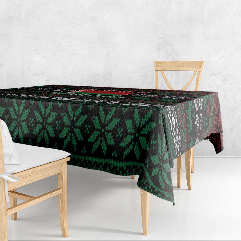 Belarus Christmas Tablecloth Flag With Belarusian Patterns - Wonder Print Shop
