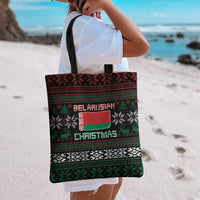 Belarus Christmas Tote Bag Flag With Belarusian Patterns - Wonder Print Shop