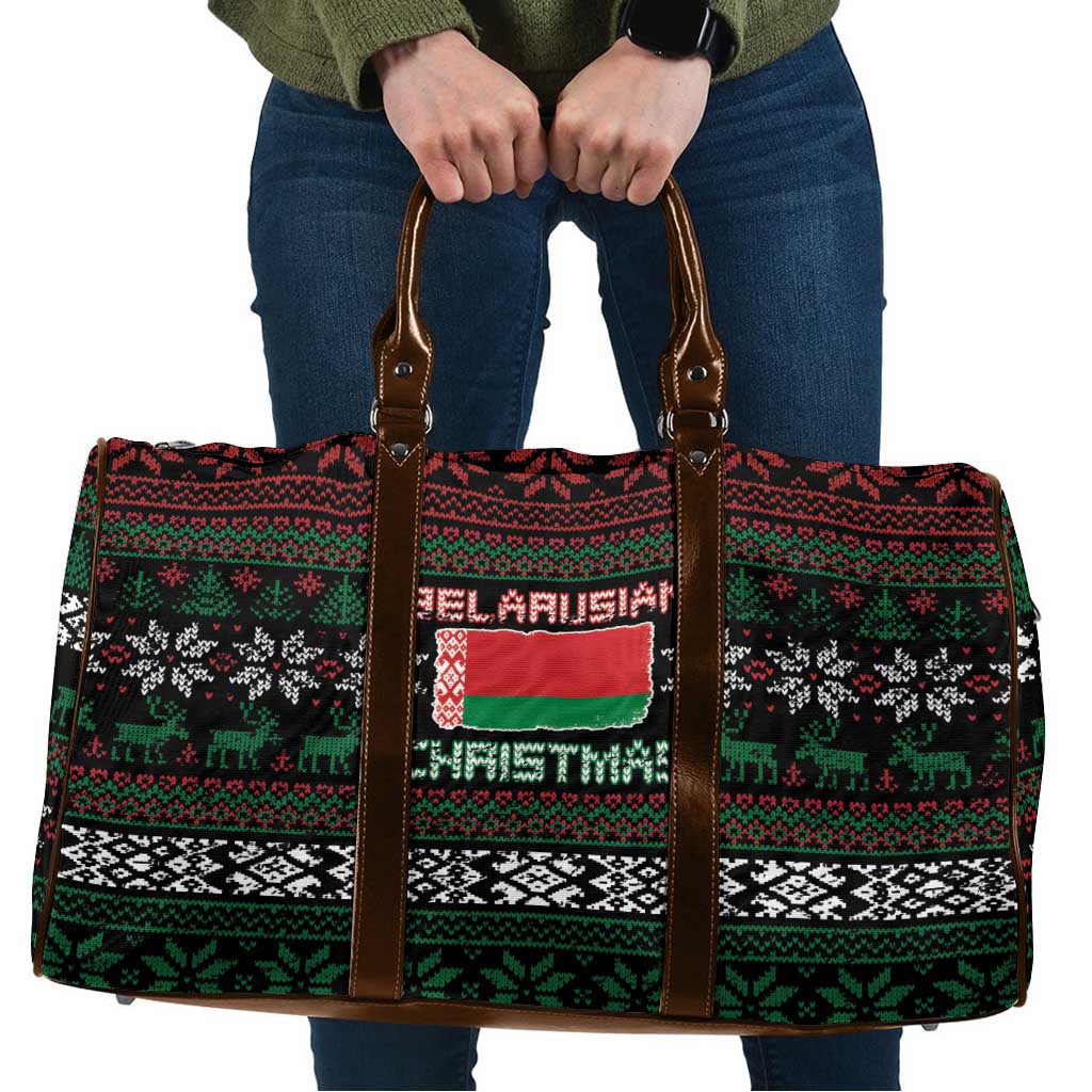 Belarus Christmas Travel Bag Flag With Belarusian Patterns - Wonder Print Shop