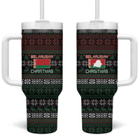 Belarus Christmas Tumbler With Handle Flag With Belarusian Patterns - Wonder Print Shop