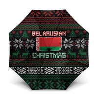 Belarus Christmas Umbrella Flag With Belarusian Patterns - Wonder Print Shop