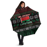 Belarus Christmas Umbrella Flag With Belarusian Patterns - Wonder Print Shop