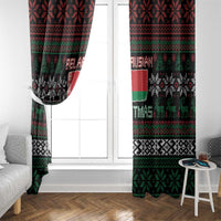 Belarus Christmas Window Curtain Flag With Belarusian Patterns - Wonder Print Shop