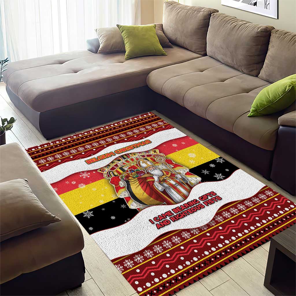 Belgium Area Rug Saint Nicholas With Patterns Xmas - Wonder Print Shop