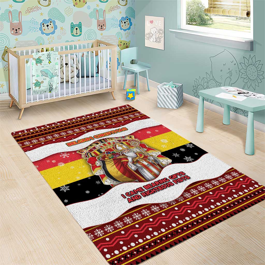 Belgium Area Rug Saint Nicholas With Patterns Xmas - Wonder Print Shop