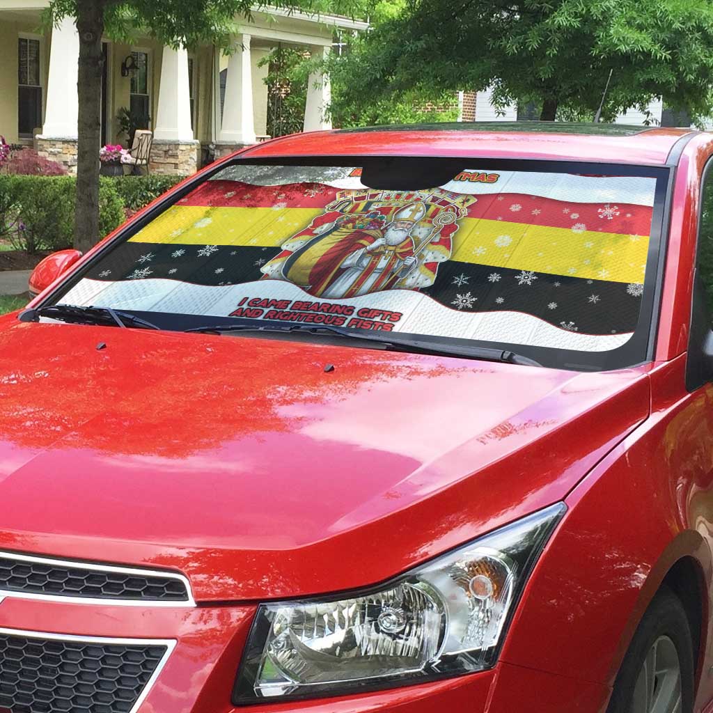 Belgium Auto Sun Shade Saint Nicholas With Patterns Xmas - Wonder Print Shop