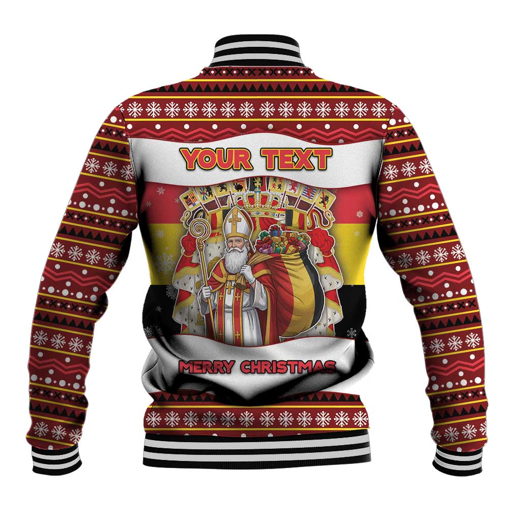 Personalized Belgium Baseball Jacket Saint Nicholas With Patterns Xmas - Wonder Print Shop