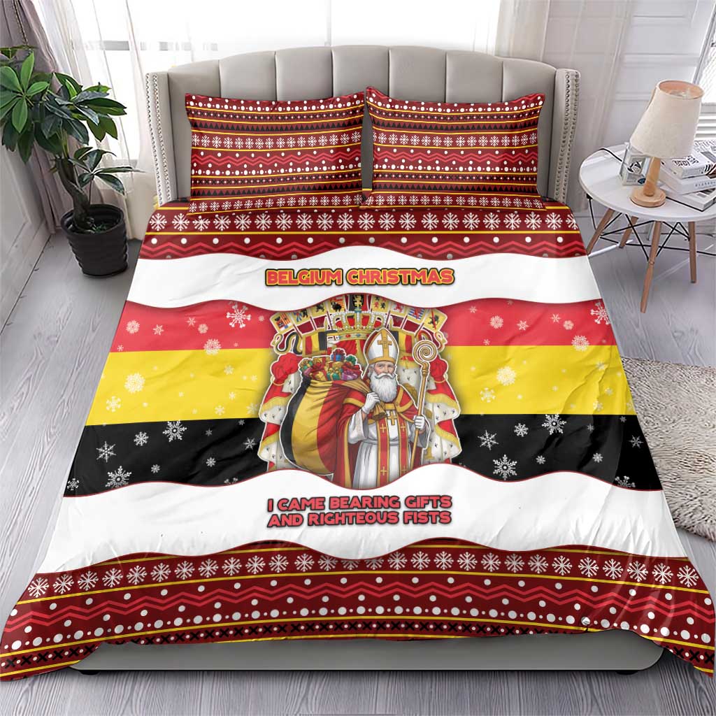 Belgium Bedding Set Saint Nicholas With Patterns Xmas - Wonder Print Shop