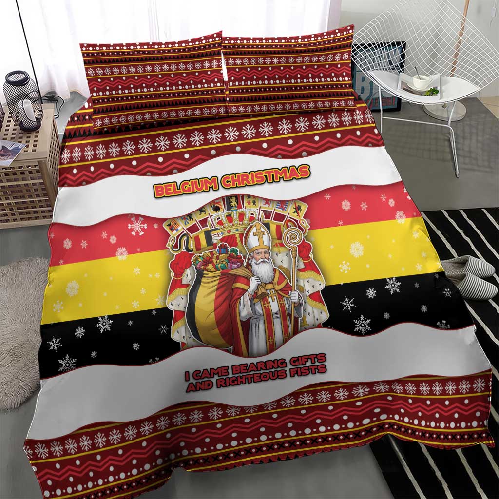 Belgium Bedding Set Saint Nicholas With Patterns Xmas - Wonder Print Shop