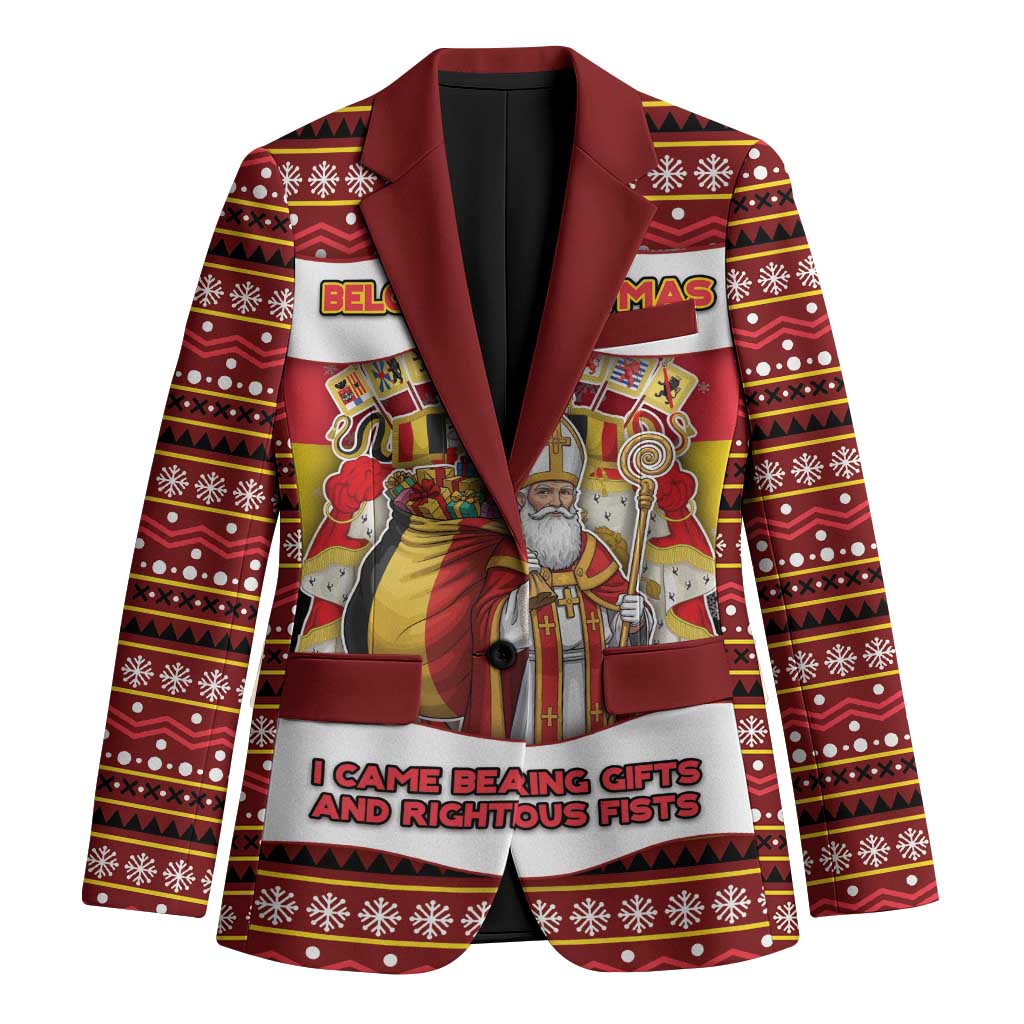Personalized Belgium Blazer Saint Nicholas With Patterns Xmas - Wonder Print Shop