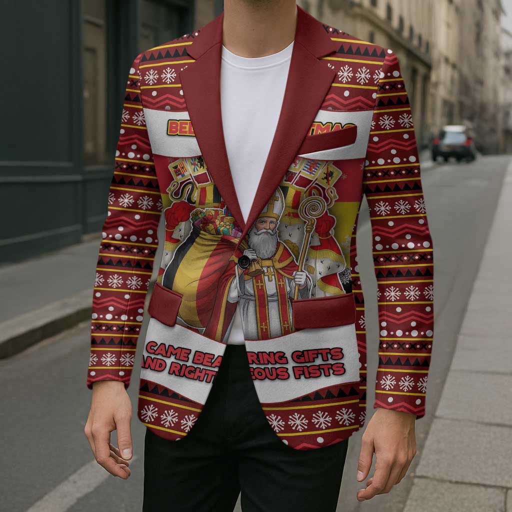 Personalized Belgium Blazer Saint Nicholas With Patterns Xmas - Wonder Print Shop