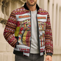 Personalized Belgium Bomber Puffer Jacket Saint Nicholas With Patterns Xmas - Wonder Print Shop