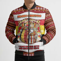 Personalized Belgium Bomber Puffer Jacket Saint Nicholas With Patterns Xmas - Wonder Print Shop