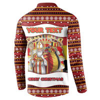 Personalized Belgium Button Sweatshirt Saint Nicholas With Patterns Xmas - Wonder Print Shop