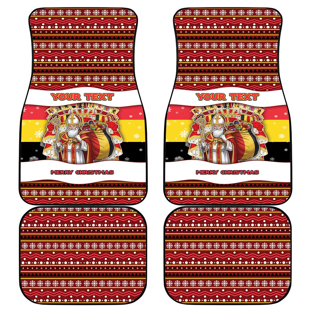 Personalized Belgium Car Mats Saint Nicholas With Patterns Xmas - Wonder Print Shop