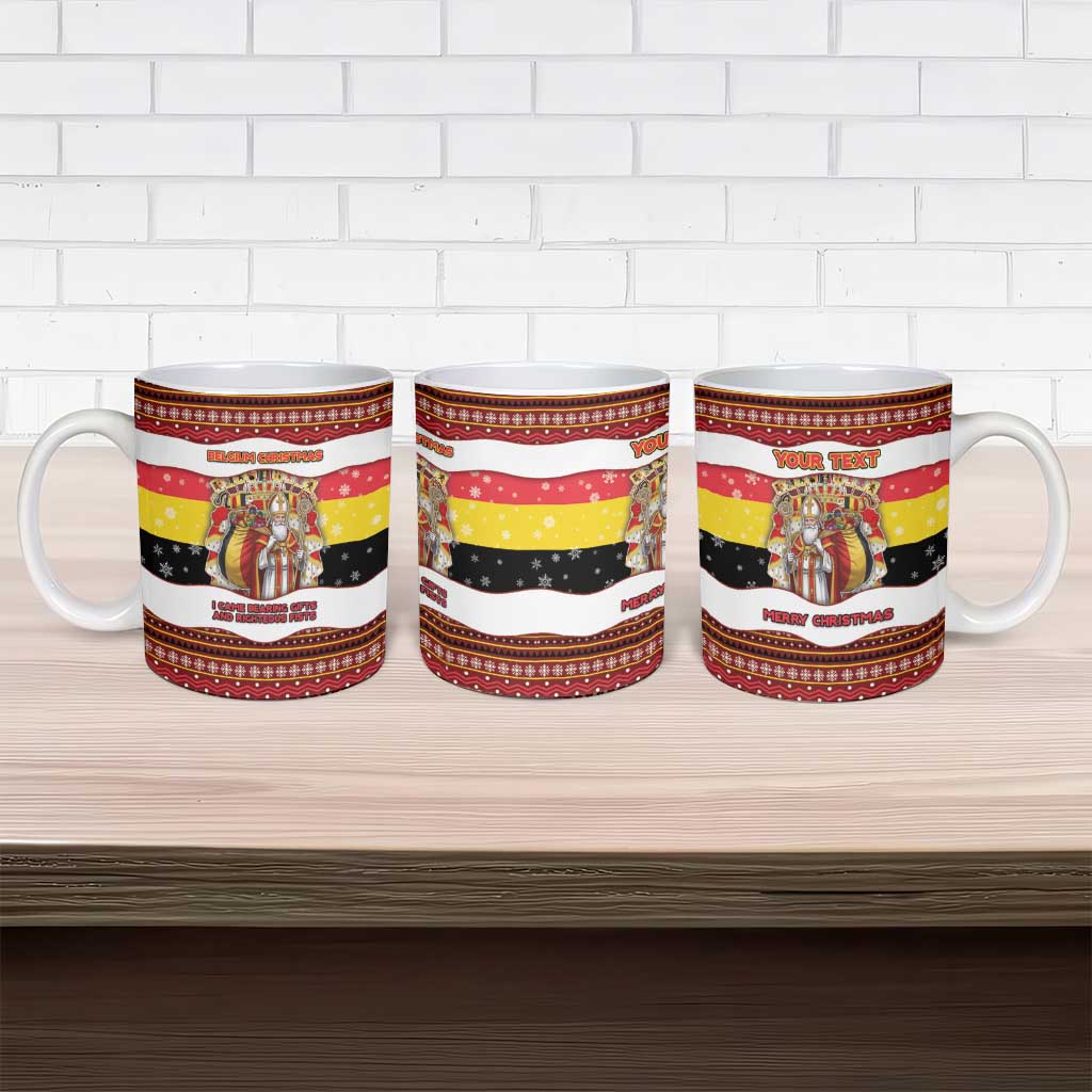 Personalized Belgium Ceramic Mug Saint Nicholas With Patterns Xmas - Wonder Print Shop