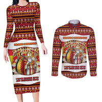Personalized Belgium Couples Matching Long Sleeve Bodycon Dress and Long Sleeve Button Shirt Saint Nicholas With Patterns Xmas - Wonder Print Shop