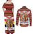 Personalized Belgium Couples Matching Off Shoulder Maxi Dress and Long Sleeve Button Shirt Saint Nicholas With Patterns Xmas - Wonder Print Shop