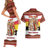 Personalized Belgium Couples Matching Short Sleeve Bodycon Dress and Hawaiian Shirt Saint Nicholas With Patterns Xmas - Wonder Print Shop