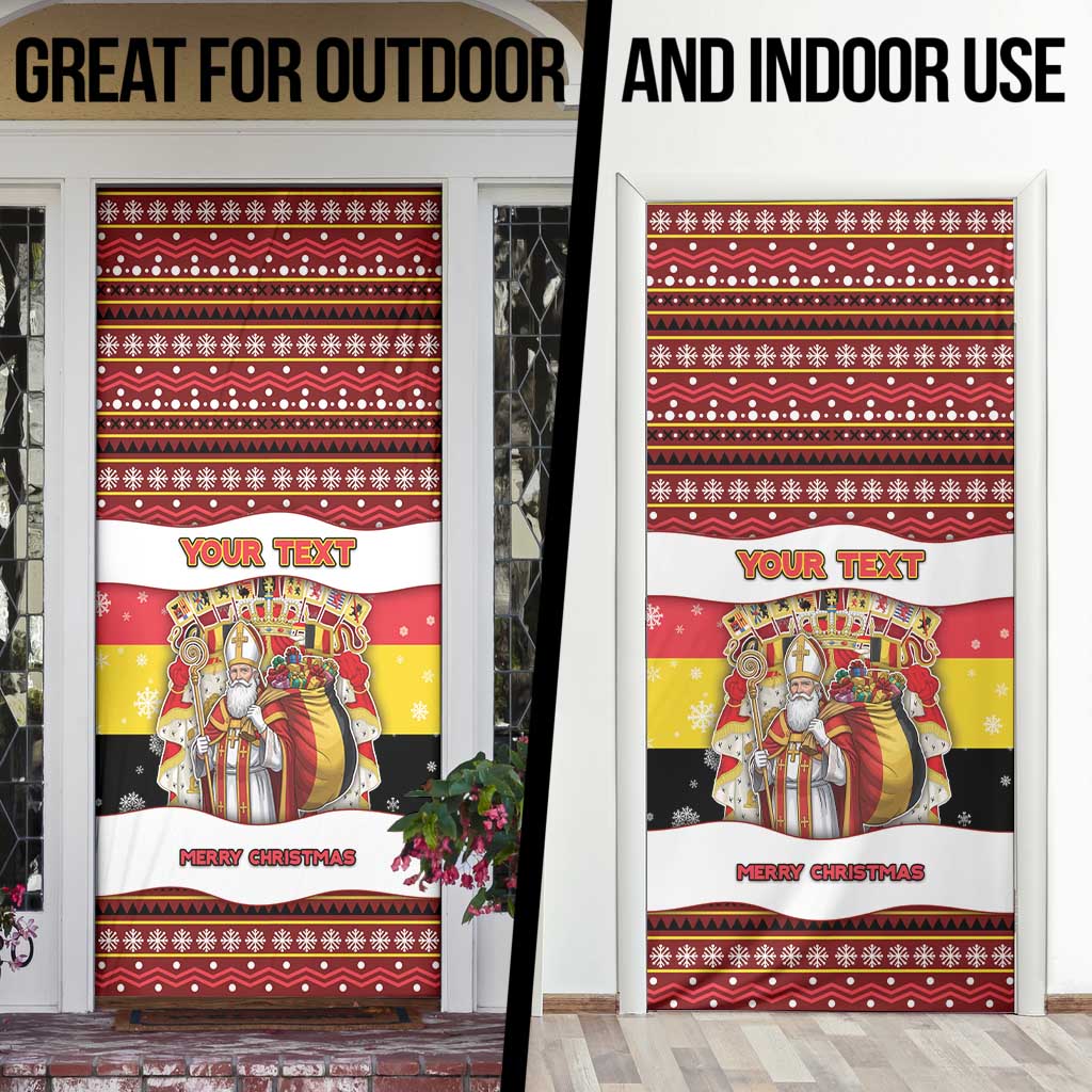 Personalized Belgium Door Cover Saint Nicholas With Patterns Xmas - Wonder Print Shop