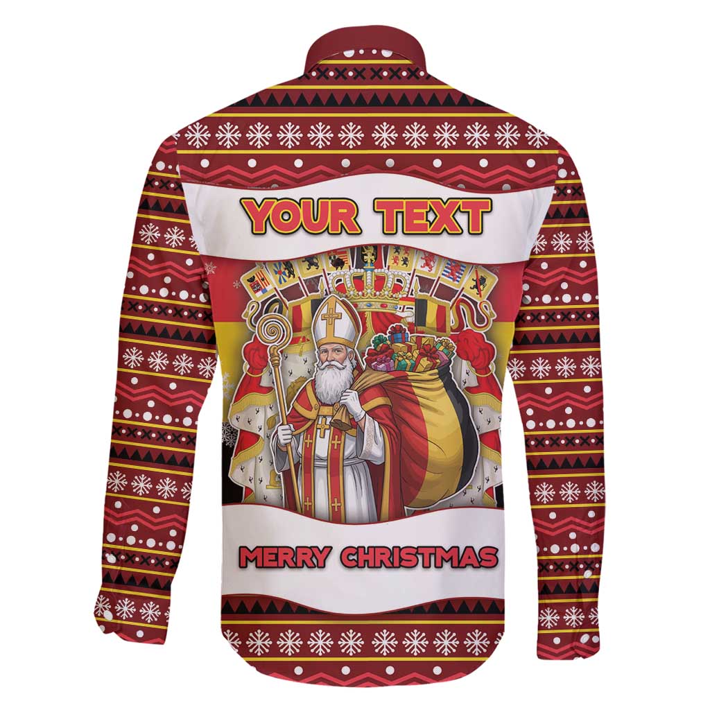 Personalized Belgium Family Matching Long Sleeve Bodycon Dress and Hawaiian Shirt Saint Nicholas With Patterns Xmas - Wonder Print Shop