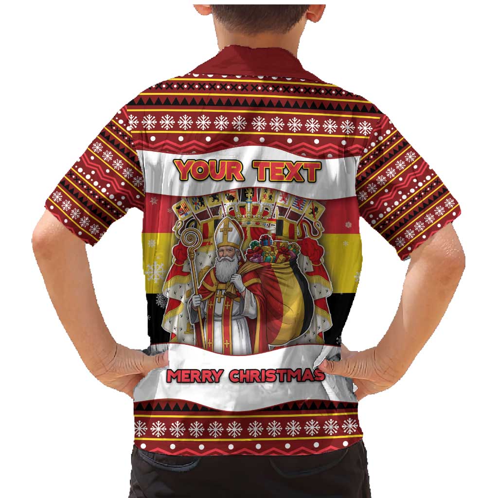 Personalized Belgium Family Matching Mermaid Dress and Hawaiian Shirt Saint Nicholas With Patterns Xmas - Wonder Print Shop