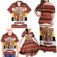 Personalized Belgium Family Matching Off Shoulder Maxi Dress and Hawaiian Shirt Saint Nicholas With Patterns Xmas - Wonder Print Shop