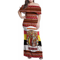 Personalized Belgium Family Matching Off Shoulder Maxi Dress and Hawaiian Shirt Saint Nicholas With Patterns Xmas - Wonder Print Shop