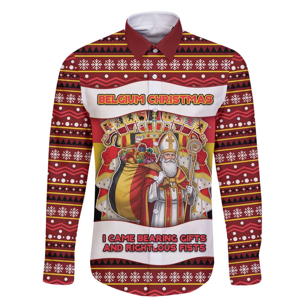 Personalized Belgium Family Matching Puletasi and Hawaiian Shirt Saint Nicholas With Patterns Xmas - Wonder Print Shop