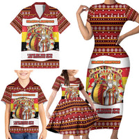 Personalized Belgium Family Matching Short Sleeve Bodycon Dress and Hawaiian Shirt Saint Nicholas With Patterns Xmas - Wonder Print Shop