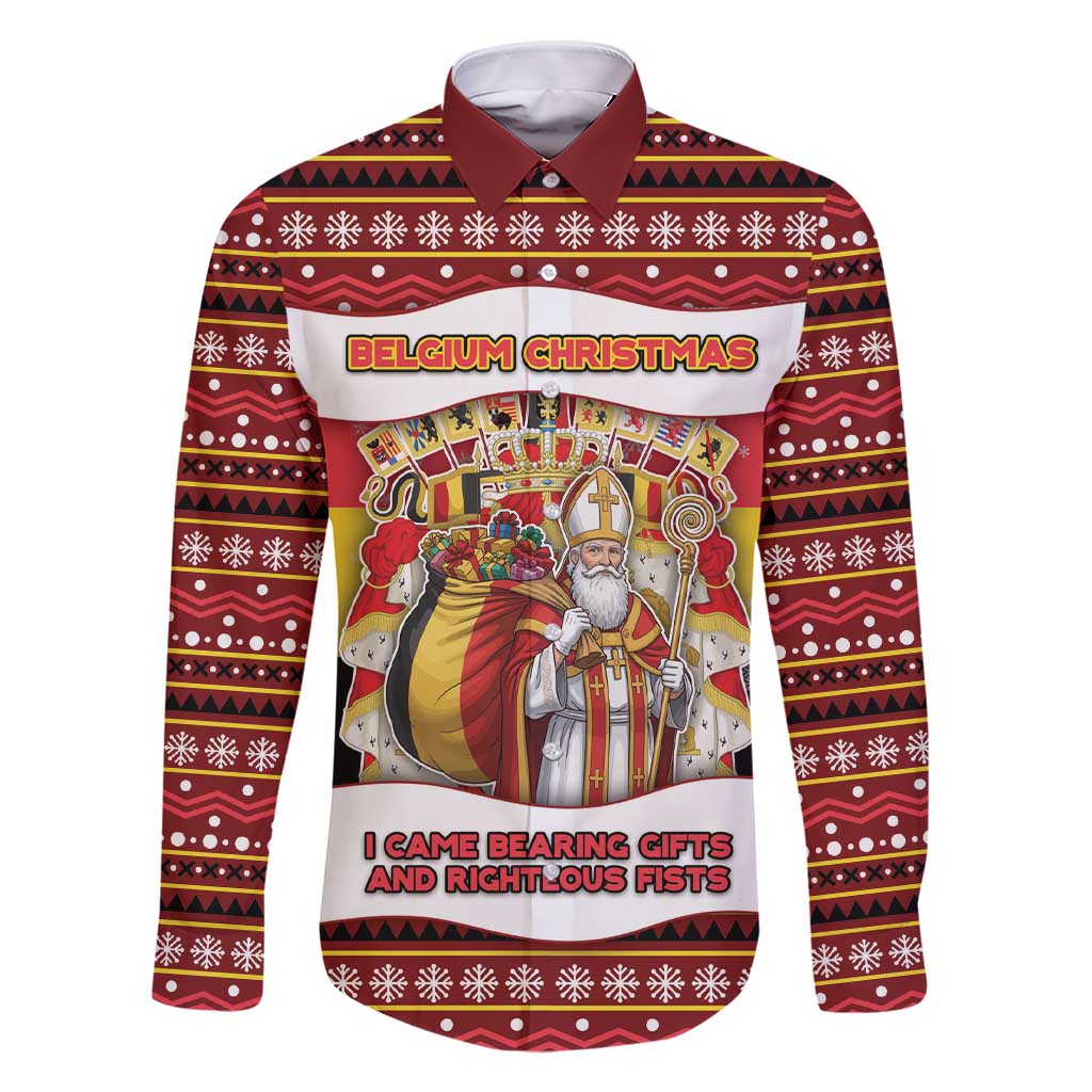 Personalized Belgium Family Matching Short Sleeve Bodycon Dress and Hawaiian Shirt Saint Nicholas With Patterns Xmas - Wonder Print Shop