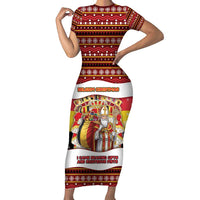 Personalized Belgium Family Matching Short Sleeve Bodycon Dress and Hawaiian Shirt Saint Nicholas With Patterns Xmas - Wonder Print Shop