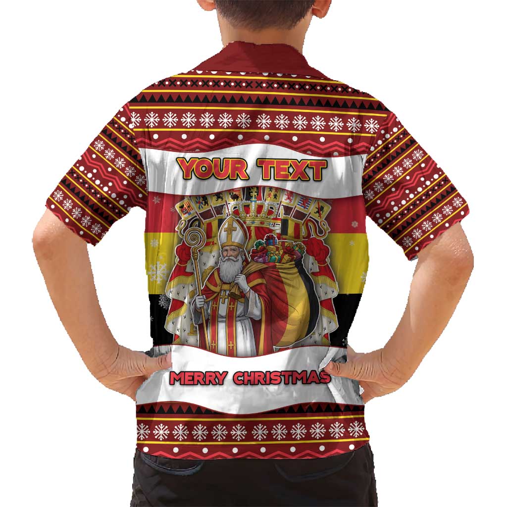Personalized Belgium Family Matching Summer Maxi Dress and Hawaiian Shirt Saint Nicholas With Patterns Xmas - Wonder Print Shop