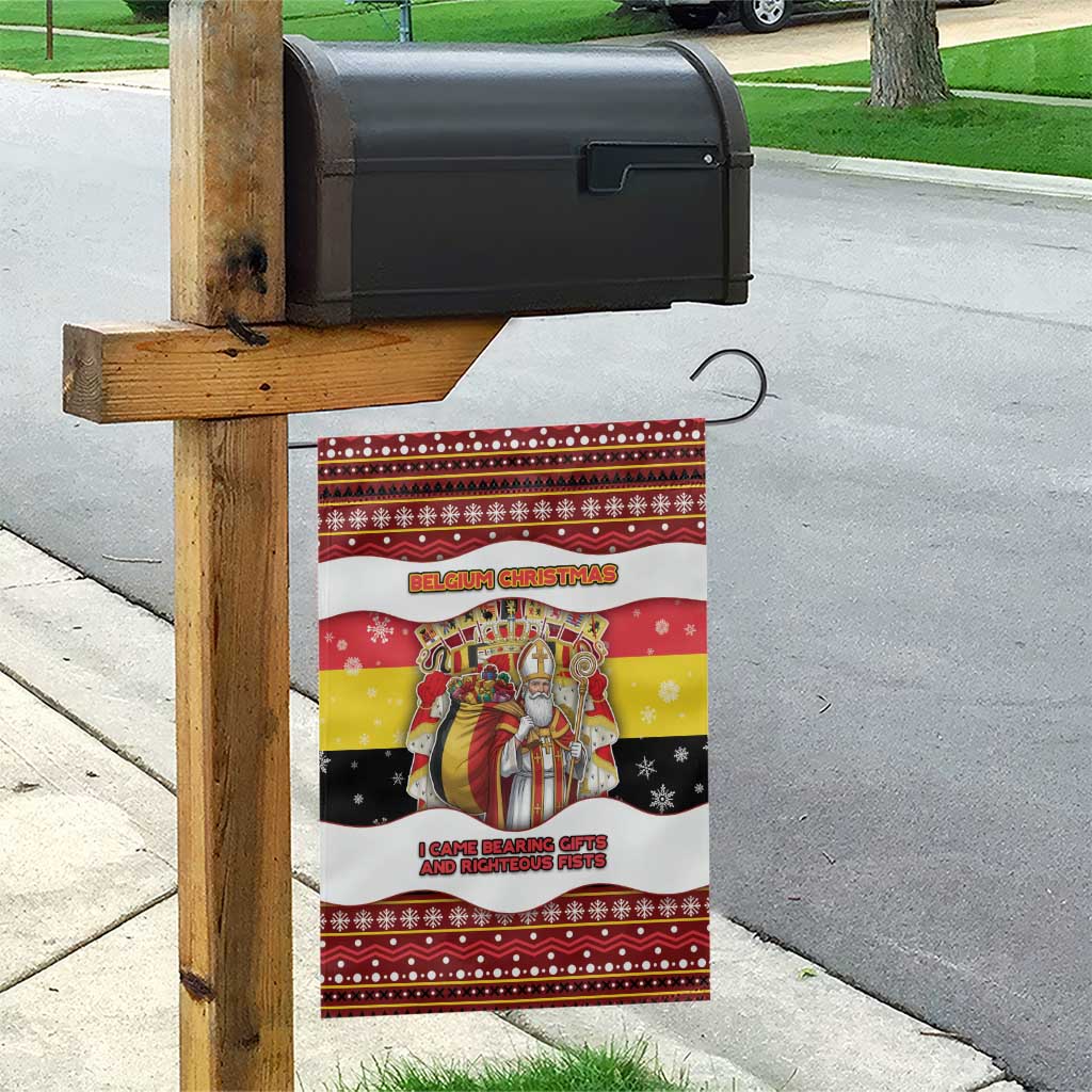 Belgium Garden Flag Saint Nicholas With Patterns Xmas - Wonder Print Shop