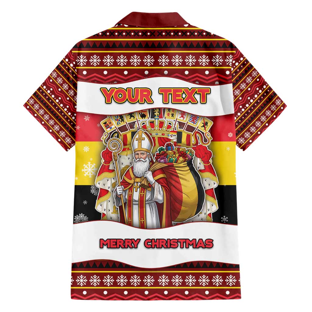 Personalized Belgium Hawaiian Shirt Saint Nicholas With Patterns Xmas - Wonder Print Shop