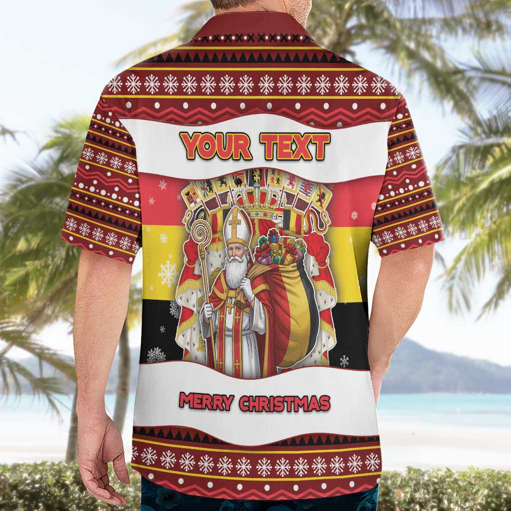 Personalized Belgium Hawaiian Shirt Saint Nicholas With Patterns Xmas - Wonder Print Shop