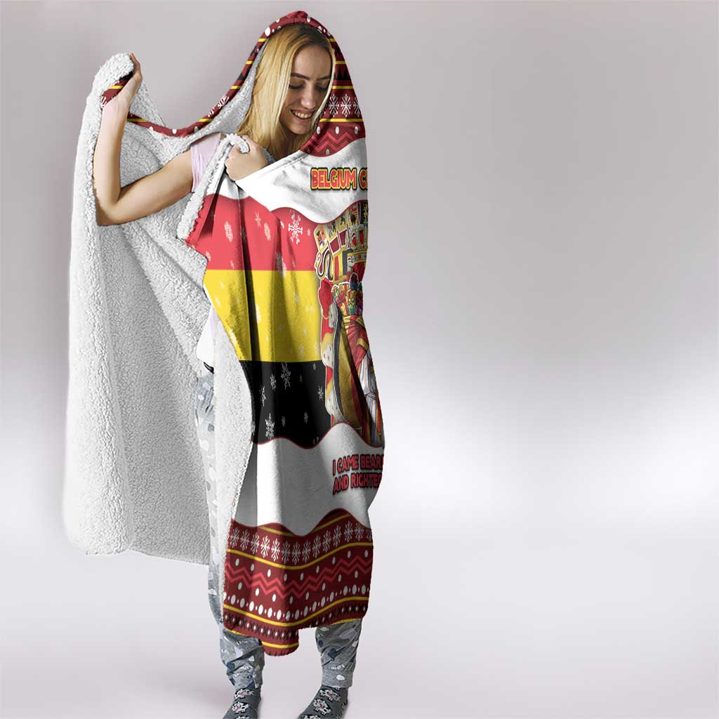 Belgium Hooded Blanket Saint Nicholas With Patterns Xmas - Wonder Print Shop