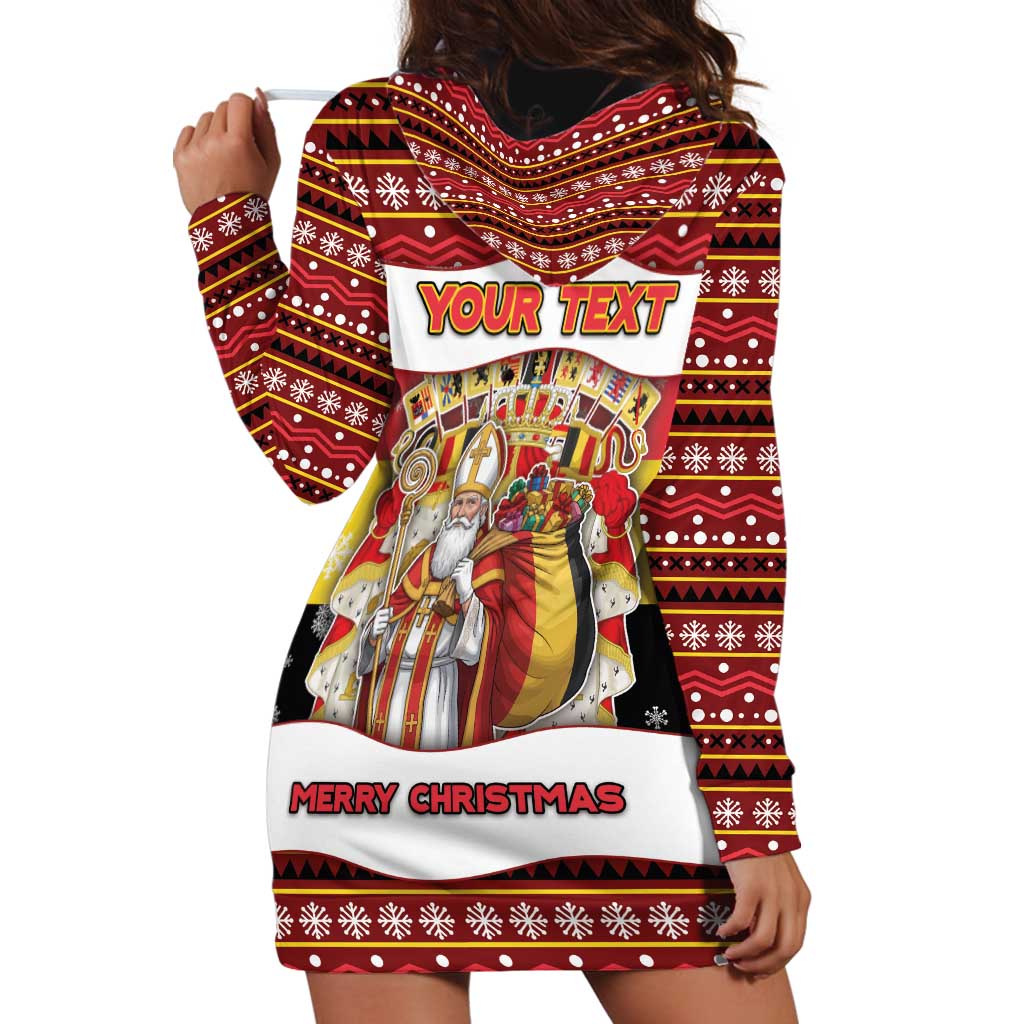 Personalized Belgium Hoodie Dress Saint Nicholas With Patterns Xmas - Wonder Print Shop