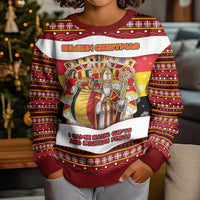 Personalized Belgium Kid Ugly Christmas Sweater Saint Nicholas With Patterns Xmas - Wonder Print Shop