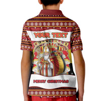 Personalized Belgium Kid Polo Shirt Saint Nicholas With Patterns Xmas - Wonder Print Shop